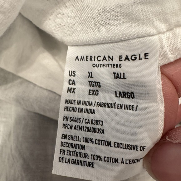 American Eagle Babydoll Sz XL Tall  Y2K Retro Dress Pockets Blue Green Plaid - Picture 9 of 10